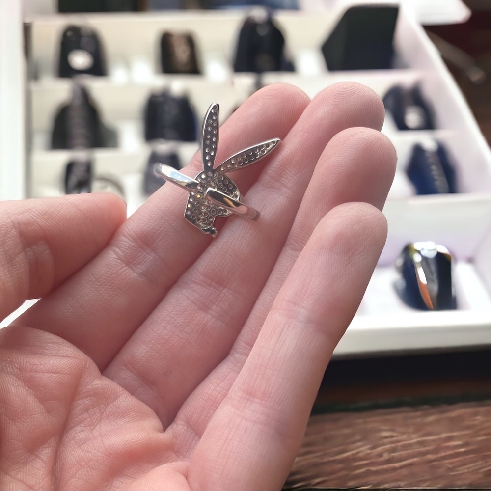 Playboy Rhinestone Ring - Picture 3 of 3